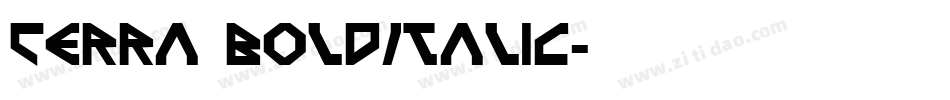 Terra BoldItalic字体转换